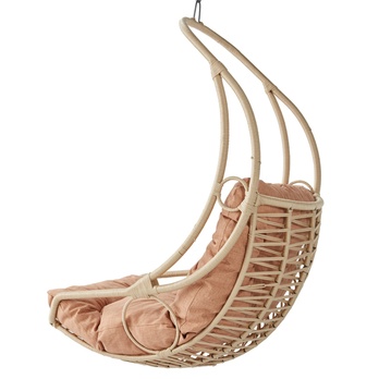 Závesné kreslo FLORYA béžová/čierna 1