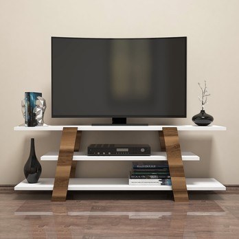 TV stolík FLOWER orech/biela 2
