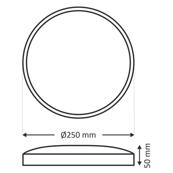 Stropné svietidlo FLUME čierna, priemer 25 cm 4