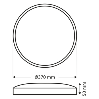 Stropné svietidlo FLUME čierna, priemer 37 cm 4