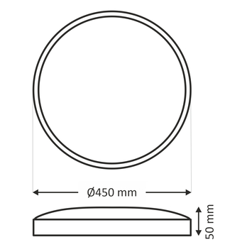 Stropné svietidlo  FLUME čierna, priemer 45 cm 4
