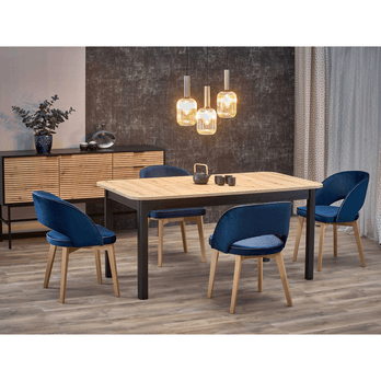 Jedálenský stôl FLURAOST dub artisan/čierna 1