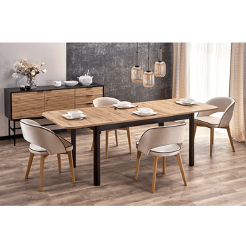 Jedálenský stôl FLURAOST dub artisan/čierna 7