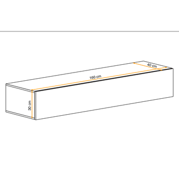 TV komoda FLY 8 krémová 2