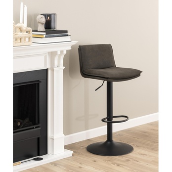 Barová stolička FLYNN sivá/čierna 1