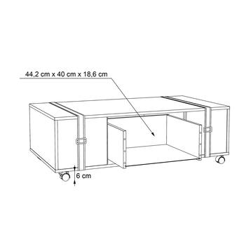 Konferenčný stolík FOBYA vintage staré drevo 2