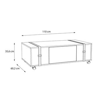 Konferenčný stolík FOBYA vintage staré drevo 5