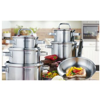 Sada hrncov FOCUS I 11 ks (5 hrncov, 5 pokrievok, 1 panvica) 10