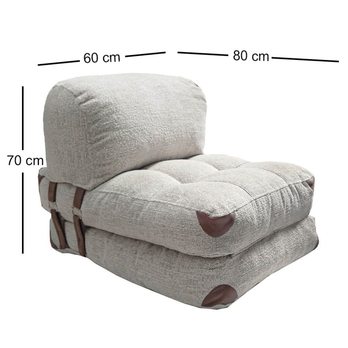 Kreslo FOLD sivá 3
