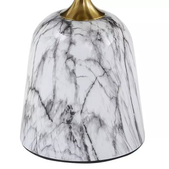 Prístavný stolík FOMO biela/zlatá 2