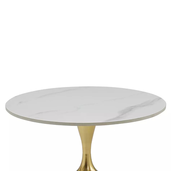 Prístavný stolík FOMO biela/zlatá 3