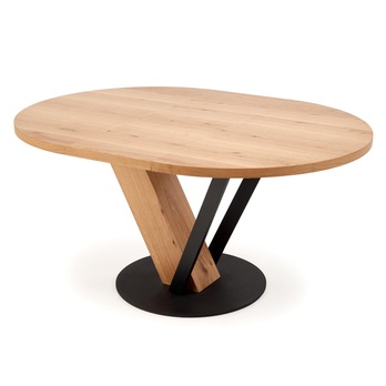 Jedálenský stôl FONAS prírodná/čierna, šírka 120 cm 2