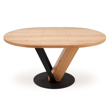 Jedálenský stôl FONAS prírodná/čierna, šírka 120 cm 5