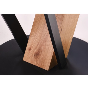 Jedálenský stôl FONAS prírodná/čierna, šírka 120 cm 8
