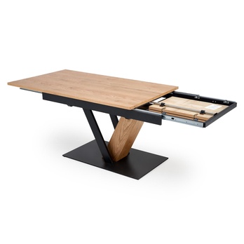 Jedálenský stôl FONAS prírodná/čierna, šírka 160 cm 6