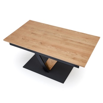 Jedálenský stôl FONAS prírodná/čierna, šírka 160 cm 7
