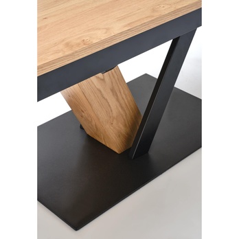 Jedálenský stôl FONAS prírodná/čierna, šírka 160 cm 8