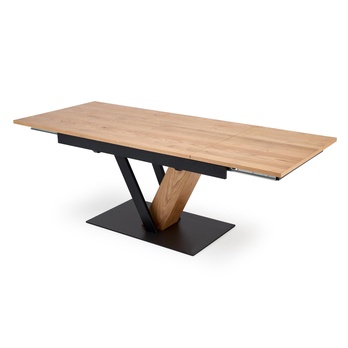 Jedálenský stôl FONAS prírodná/čierna, šírka 160 cm 2