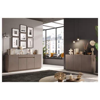 Komoda FONTOSY 5 čiernohnedá/orech 1