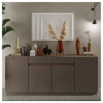 Komoda FONTOSY 5 čiernohnedá/orech 2