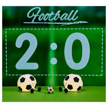 Detská nočná lampa FOOTBALL čierna/biela 1
