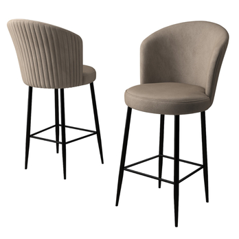 Barová stolička FORA hnedá/čierna, sada 2 ks 2