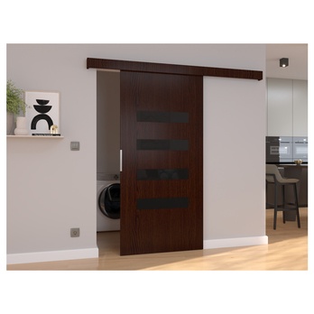 Posuvné dvere FORLI 106 wenge/čierna, 106x205 cm 1