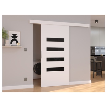 Posuvné dvere FORLI 76 biela/čierna, 76x205 cm 1