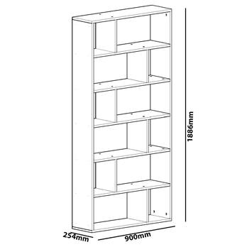 Regál/knižnica FORM biela 2