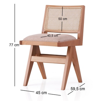 Jedálenská stolička FORM béžová/dub 2