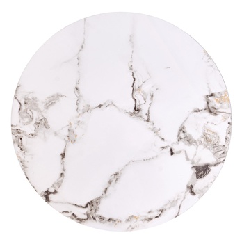 Konferenčný stolík FOTAMO biely mramor/čierna, set 2 ks 10