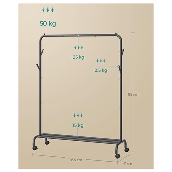 Stojan na šaty FRAME čierna 5