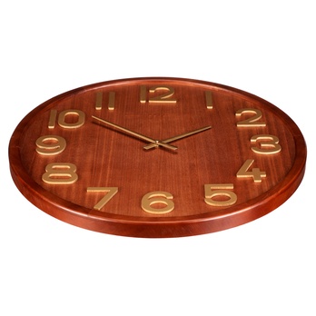 Nástenné hodiny FRAN prírodná/zlatá, ⌀ 60 cm 1