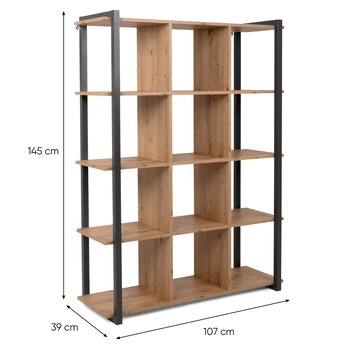 Regál FREDDIE dub artisan/antracitová 5