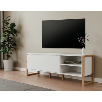 TV komoda FREDDIE biela/dub artisan 1