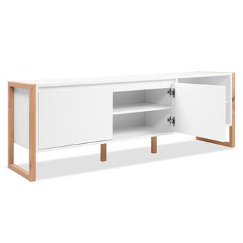 TV komoda FREDDIE biela/dub artisan 2