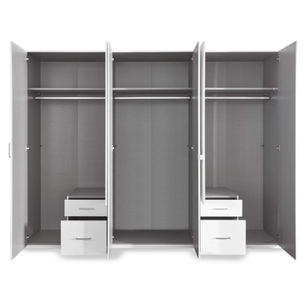 Šatníková skriňa FREDERICA biela 2