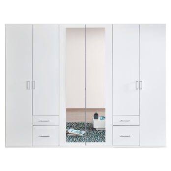 Šatníková skriňa FREDERICA biela 3