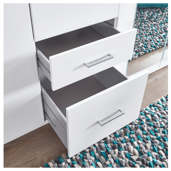 Šatníková skriňa FREDERICA biela 4