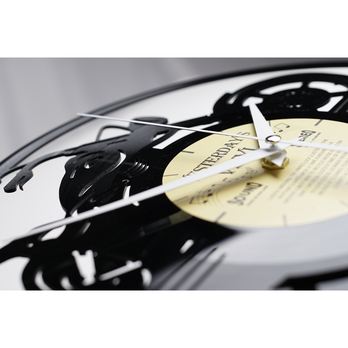 Vinylové nástenné hodiny FREEDOM MOTOR čierna, ⌀  30 cm 1