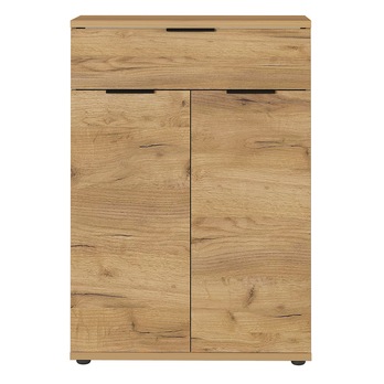 Skriňa na topánky FREMONT dub/čierna 2