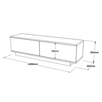 TV komoda FRENK 2 čierna 3