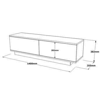 TV komoda FRENK 2 biela 5