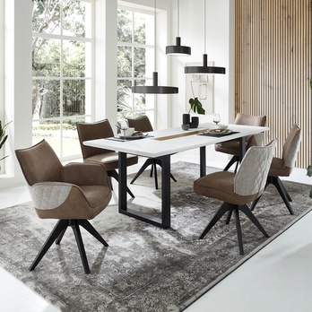 Jedálenská stolička FRESNO II hnedá/sivá 1