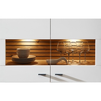 Skrinka FRESNO matná biela/dub artisan 3