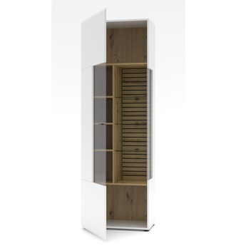 Vitrína FRESNO biela/dub artisan, ľavá/pravá, šírka 65 cm 1