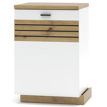 Komoda FRESNO biela/dub artisan, ľavá/pravá, šírka 50 cm 1