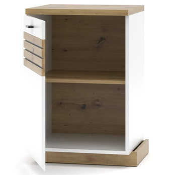 Komoda FRESNO biela/dub artisan, ľavá/pravá, šírka 50 cm 3