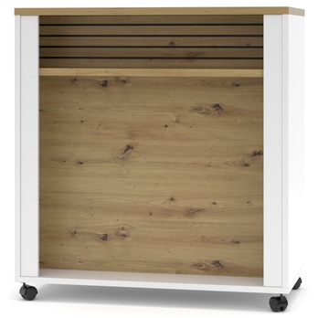 Komoda FRESNO biela/dub artisan, šírka 105 cm 3