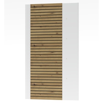 Nástenný panel FRESNO matná biela/dub artisan, výška 145 cm 1